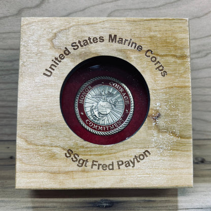 Coin Display Box (cherry wood))