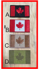 Embroidered Canadian flag patch