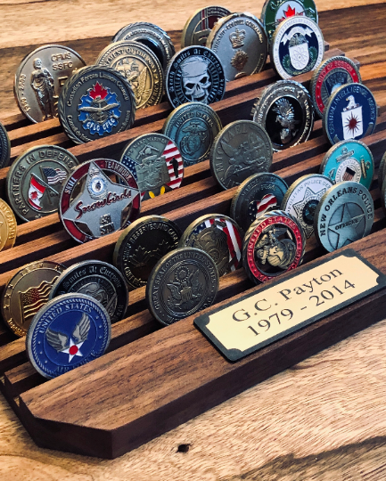 11" Challenge Coin Holder with Plaque