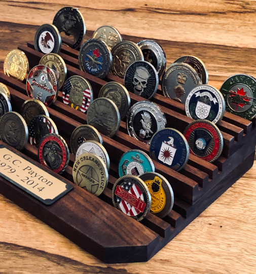 3 Tier Challenge Coin Holder for Desktop Display & Gifts