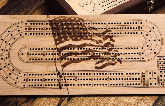 Deluxe Cribbage Game - Maple